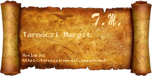 Tarnóczi Margit névjegykártya