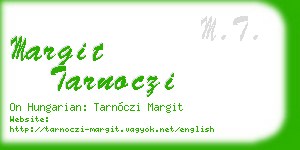 margit tarnoczi business card